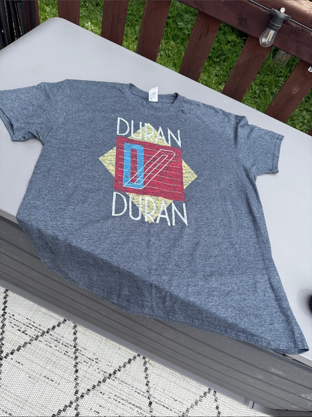 Duran Duran Gildan soft style VTG Graphic Band Tee Charcoal Print XL NWOT